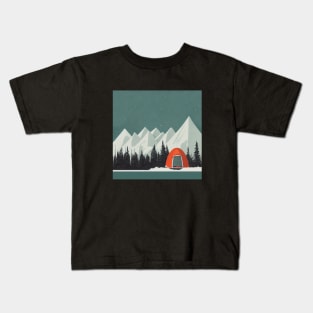 Snowy Campsite Kids T-Shirt